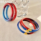 Bilandi Splicing Bracelet Bangles High Plastic Tube Inner Silicone