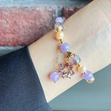 Purple Crystal Natural Pearl Bracelet for Women