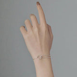 Kpop Vintage Geometry Interlocking Titanium Steel Bracelet For Women