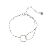 Kpop Vintage Geometry Interlocking Titanium Steel Bracelet For Women