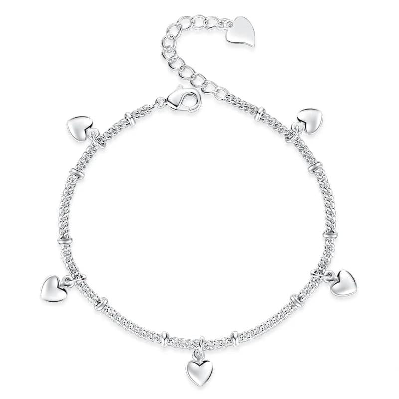 Heart-to-Heart Rhinestone Love Bracelet