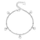 Heart-to-Heart Rhinestone Love Bracelet