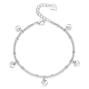Heart-to-Heart Rhinestone Love Bracelet