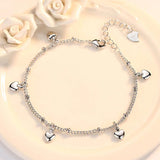 Heart-to-Heart Rhinestone Love Bracelet
