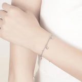 Heart-to-Heart Rhinestone Love Bracelet