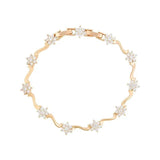 Flower Bracelet Zircon Plated, Colorful Men's Women's Jewelry