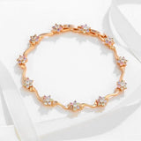 Flower Bracelet Zircon Plated, Colorful Men's Women's Jewelry