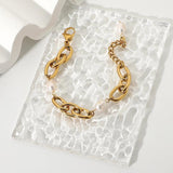 Baroque Freshwater Bracelets 18K Plated Stainless Steel 12mm Wide Chunky