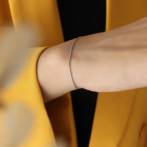 Women Stainless Steel Bracelet Snake Thin
