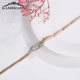 Zircon Crystal Glowing Bracelets Silver Mix Bijouterie Stones Wide Female Charms