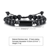 Men Bracelet, Urn Beaded Bracelets, Cremation Jewelry for Men