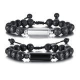 Men Bracelet, Urn Beaded Bracelets, Cremation Jewelry for Men