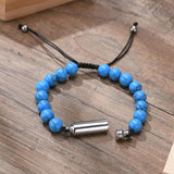 Men Bracelet, Urn Beaded Bracelets, Cremation Jewelry for Men