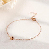 Women Silver Zircon Heart Bracelet Gift