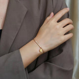 Delicate Zircon Stone Bar Bracelet Bangle - Stainless Steel