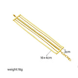 316L Stainless Steel Multilayer Chains Bracelet For Women Non-fading Jewelry
