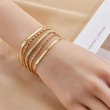 316L Stainless Steel Multilayer Chains Bracelet For Women Non-fading Jewelry