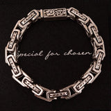 Foxanry Thai Silver Thick Chain Bracelet Vintage Geometric Party Jewelry