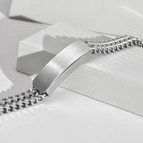 12mm Men's Stainless Steel Double Layered Bracelet