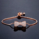Bowknot Adjustable Bracelet with Zirconia for Women