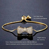 Bowknot Adjustable Bracelet with Zirconia for Women