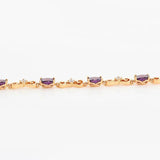 Plated Lake Oval Zircon Link Bracelet Women Jewelry