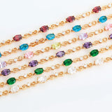 Plated Lake Oval Zircon Link Bracelet Women Jewelry