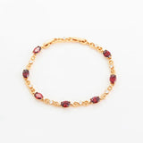 Plated Lake Oval Zircon Link Bracelet Women Jewelry