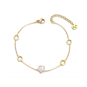 Stainless Steel Shell Charm Bracelet for Women JB19056
