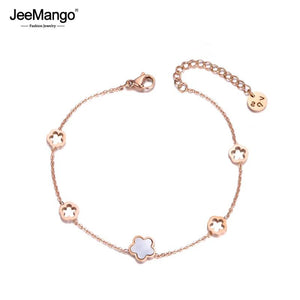 Stainless Steel Shell Charm Bracelet for Women JB19056