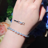 Pera Round Link CZ Banquet Party Charm Bracelets for Female B215