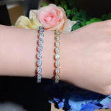 Pera Round Link CZ Banquet Party Charm Bracelets for Female B215