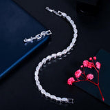Pera Round Link CZ Banquet Party Charm Bracelets for Female B215