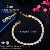 Pera Round Link CZ Banquet Party Charm Bracelets for Female B215