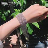 Long Tassel Rhinestone Bracelet Wedding Jewelry
