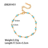 Youthway Turquoise Stainless Steel Bracelet Waterproof Women Gift