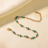 Youthway Turquoise Stainless Steel Bracelet Waterproof Women Gift