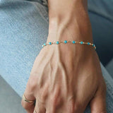 Youthway Turquoise Stainless Steel Bracelet Waterproof Women Gift