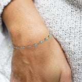 Youthway Turquoise Stainless Steel Bracelet Waterproof Women Gift