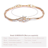 Kameraon Kpop Stone Bracelet Double Folding Buckle AAAAA CZ Crystal Friendship