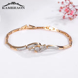 Kameraon Kpop Stone Bracelet Double Folding Buckle AAAAA CZ Crystal Friendship