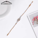 Kameraon Kpop Stone Bracelet Double Folding Buckle AAAAA CZ Crystal Friendship