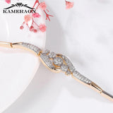 Kameraon Kpop Stone Bracelet Double Folding Buckle AAAAA CZ Crystal Friendship