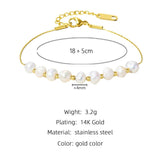 YACHAN Baroque Pearl Bracelet High Stainless Steel Charms Jewelry