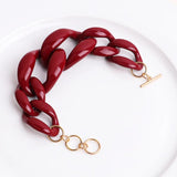 Colorful Acrylic Chain Bracelet for Women