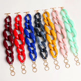 Colorful Acrylic Chain Bracelet for Women