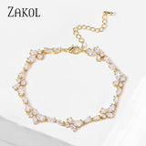 Water Drop CZ Charm Bracelet for Women