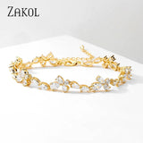 Water Drop CZ Charm Bracelet for Women