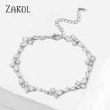 Water Drop CZ Charm Bracelet for Women