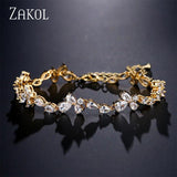 Water Drop CZ Charm Bracelet for Women